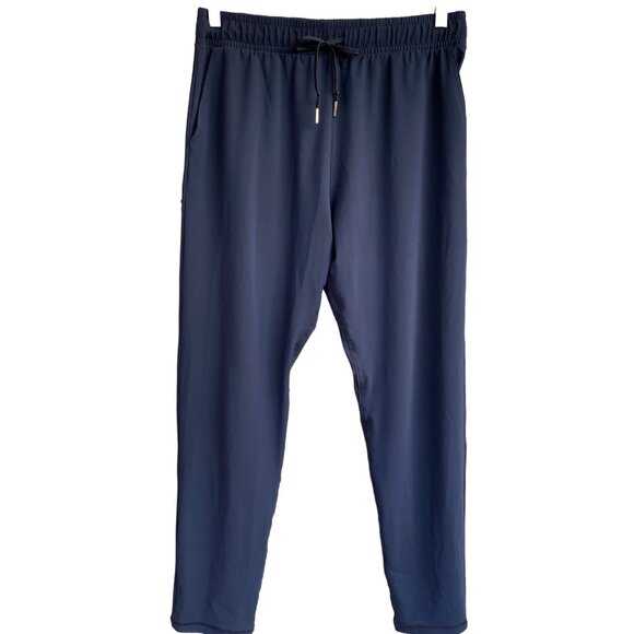 ZYIA Active Womens Everywhere Pants M Teal Green Nylon Stretch Drawstring Lt Wt - Picture 1 of 12